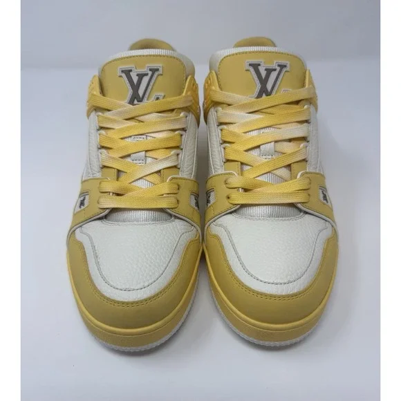 Louis Vuitton Trainer Sneaker Yellow/White New Season Fits Size 8 US 40 LV - Picture 2 of 8